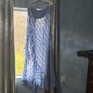 Free People Blue Strapless Dress